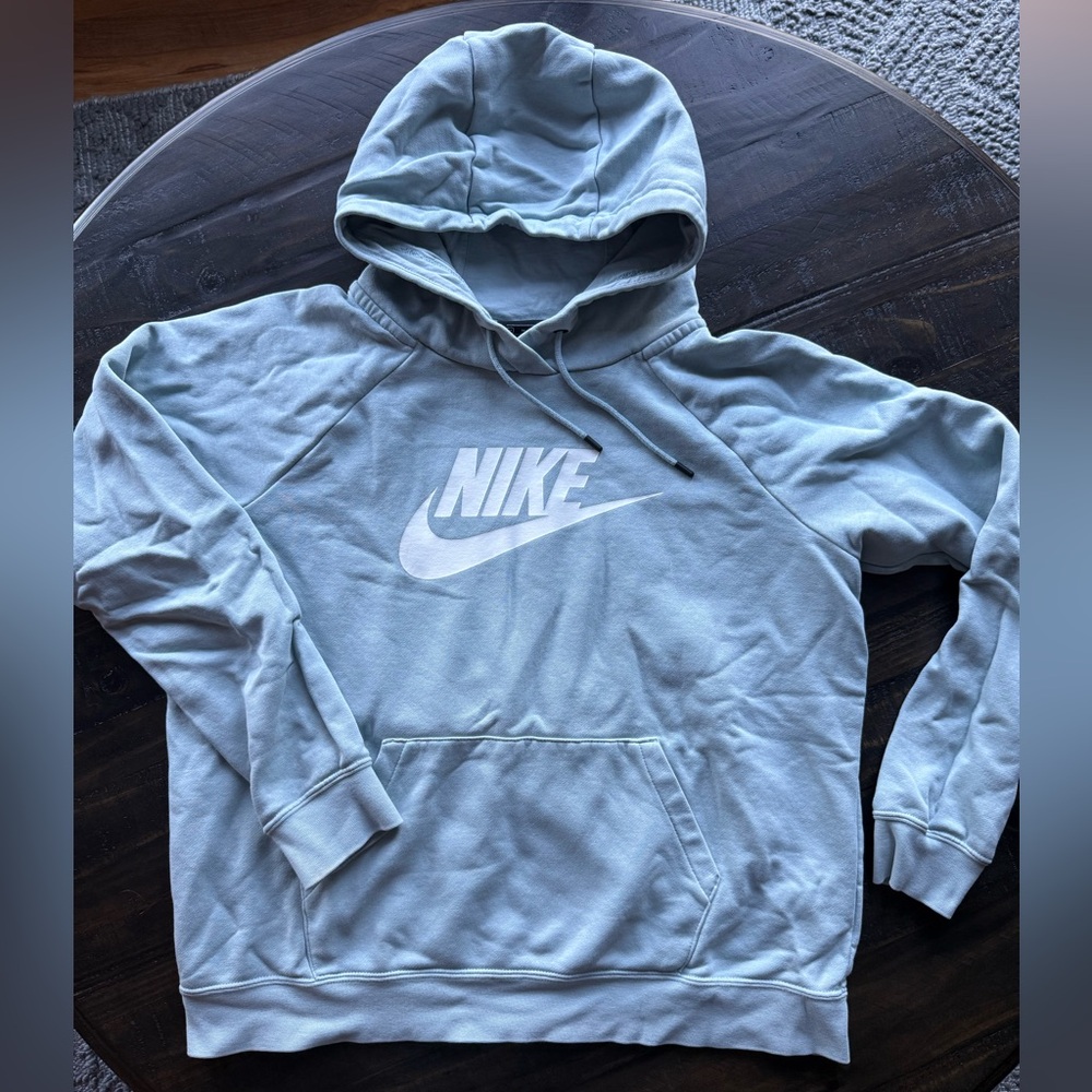 Nike Women’s Light Green Hoodie. Size 8.